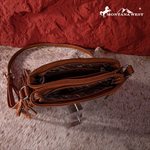 MONTANA WEST CONCEALED CARRY PURSE FEATHER COLLECTION BROWN