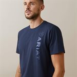 T-SHIRT ARIAT HOMME LOGO SS VERTICAL NAVY SMALL